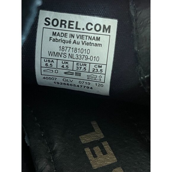 Sorel Lolla Cut Out Women's Black Suede Pull-on Ankle Boots Size 6.5 - Picture 5 of 8